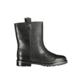 Bottine noire en cuir ralph lauren pour femme avec petit anneau de maintien arrière vue de dos