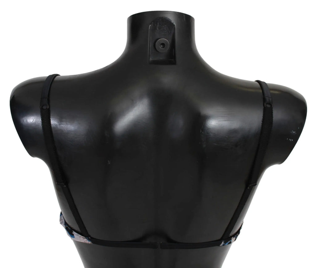 Soutien-gorge nylon noir roberto cavalli avec bretelles réglables et finition lisse brillante