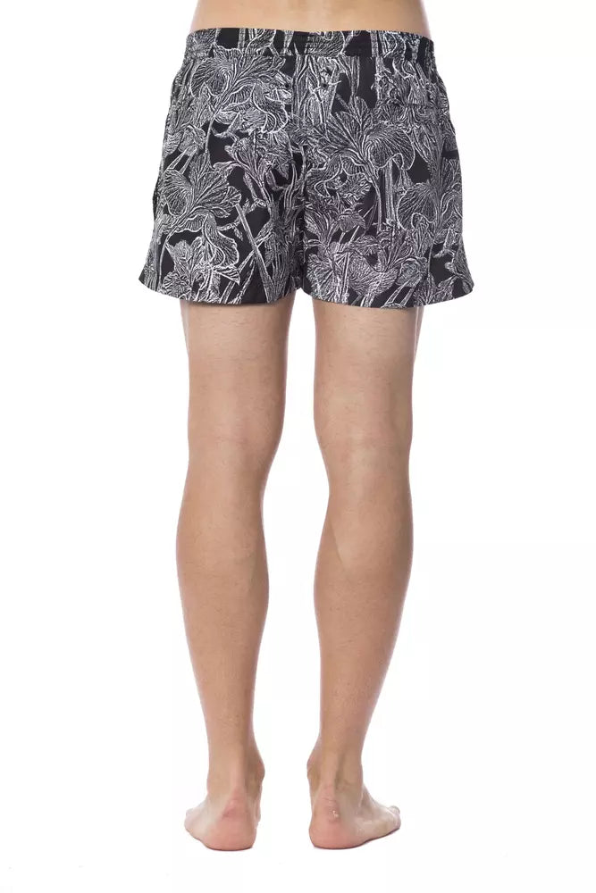 Maillot de bain homme Roberto Cavalli Sport noir en polyester, style sportif et élégant, adapté à la plage ou à la piscine.