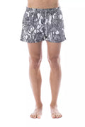 Maillot de bain homme Roberto Cavalli Sport noir en polyester, style sportif et élégant, adapté à la natation et aux activités aquatiques.
