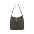 Sac à épaule Saint Laurent Bos Taurus en cuir de veau bicolore, design élégant et sophistiqué, visible en détail.