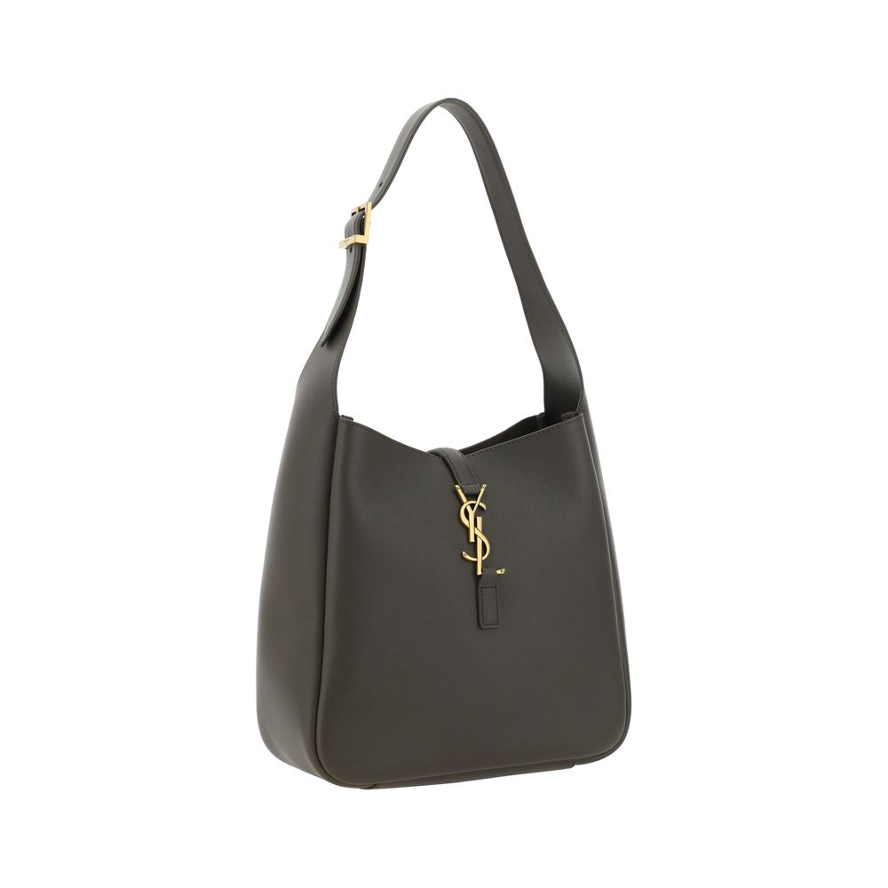 Sac à main Saint Laurent Bos Taurus en cuir bicolore pour épaule, avec détails en cuir de veau de haute qualité.