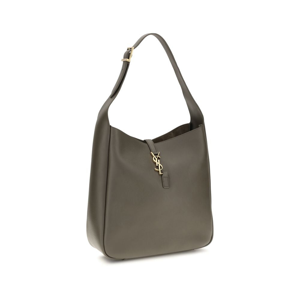 Sac à bandoulière Saint Laurent Bos Taurus en cuir de veau bicolore, design élégant et sophistiqué.