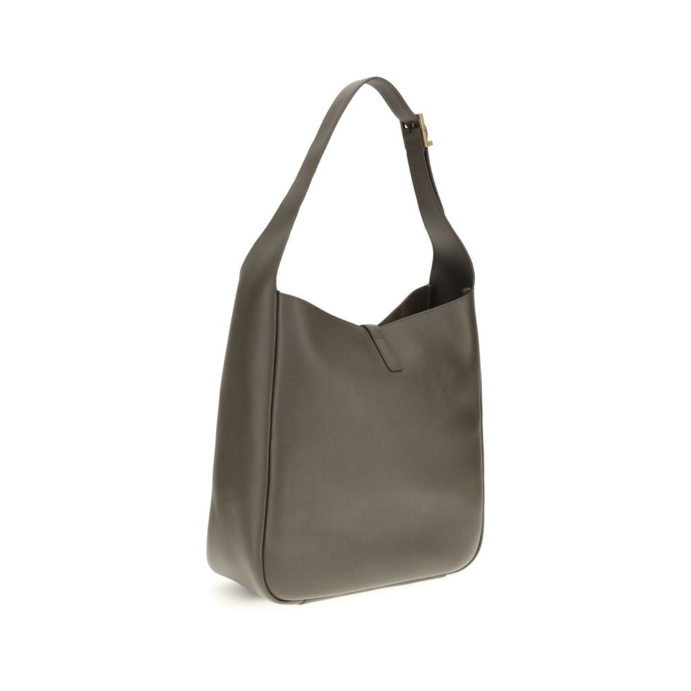 Sac à main Saint Laurent Bos Taurus en cuir de veau bicolore, design élégant et sophistiqué, vue de face.
