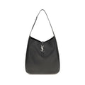 Sac à bandoulière en cuir de veau noir Saint Laurent Bos Taurus, élégant et sophistiqué pour femmes.
