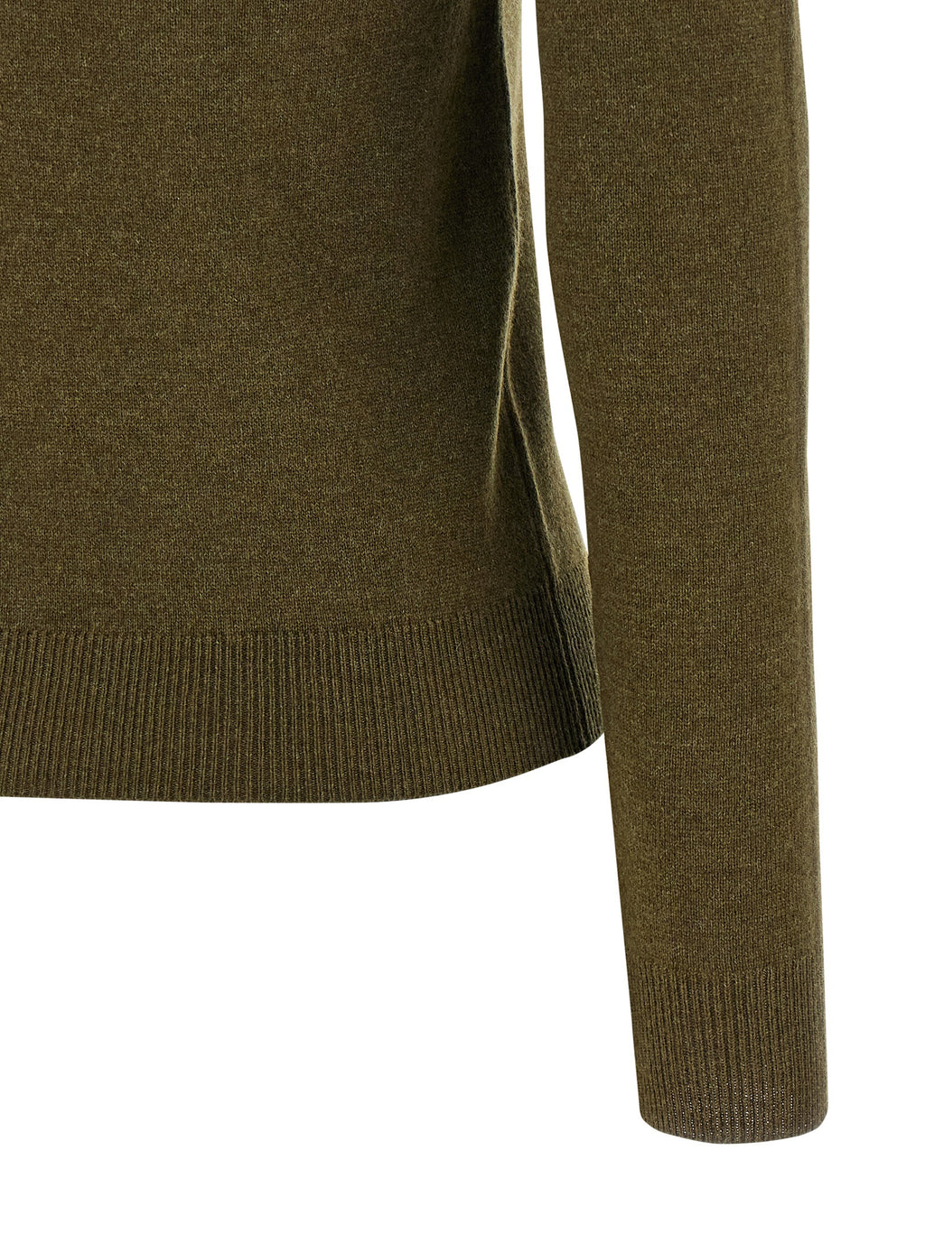 Cardigan en cachemire bicolore Saint Laurent, à manches longues et finition élégante, porté sur un mannequin.