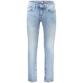 Jean homme tommy hilfiger azzurro en coton bleu clair slim avec cinq poches et logo tommy hilfiger à la taille