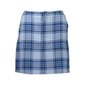 Jupe mini en coton tommy hilfiger azzurro à carreaux bleus et blancs avec fermeture éclair frontale