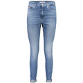 Jeans skinny en coton azzurro light wash avec coupe slim et revers par tommy hilfiger pour femme