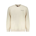 Sweatshirt tommy hilfiger beige en coton pour homme avec broderie noire discrète sur la poitrine