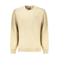 Beige tommy hilfiger sweatshirt en coton pour homme avec logo brodé petit sur la poitrine