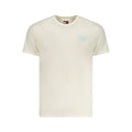 T-shirt homme beige tommy hilfiger en coton avec logo bleu clair subtil et col rond classique