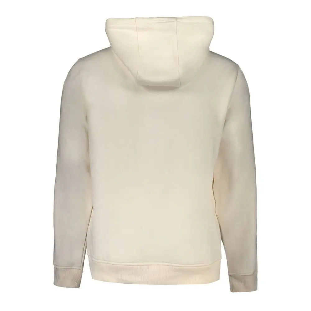 Sweatshirt homme tommy hilfiger bianco en coton crème avec capuche tissu doux et poignets côtelés