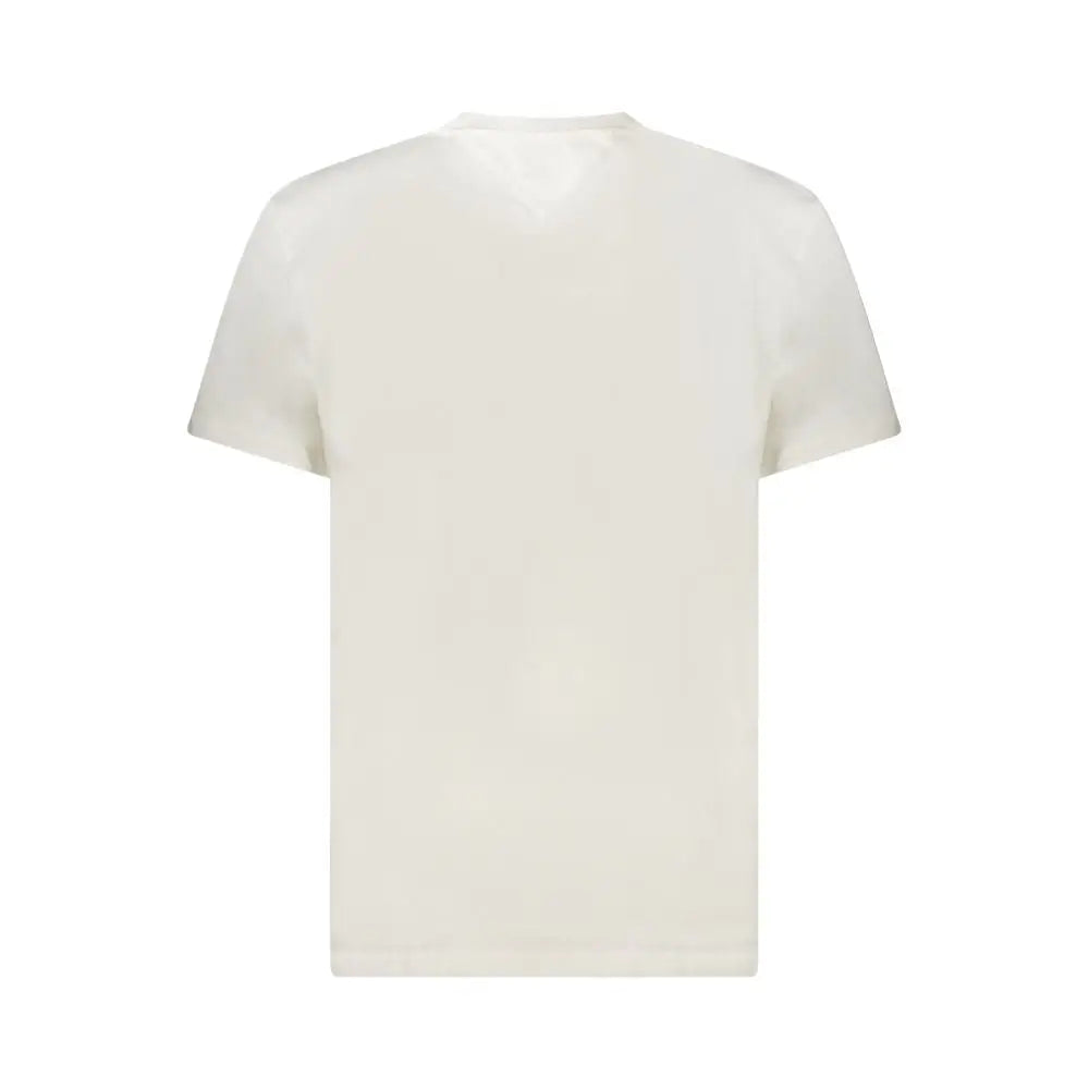 T shirt homme tommy hilfiger bianco coton minimaliste écru col rond classique manches courtes