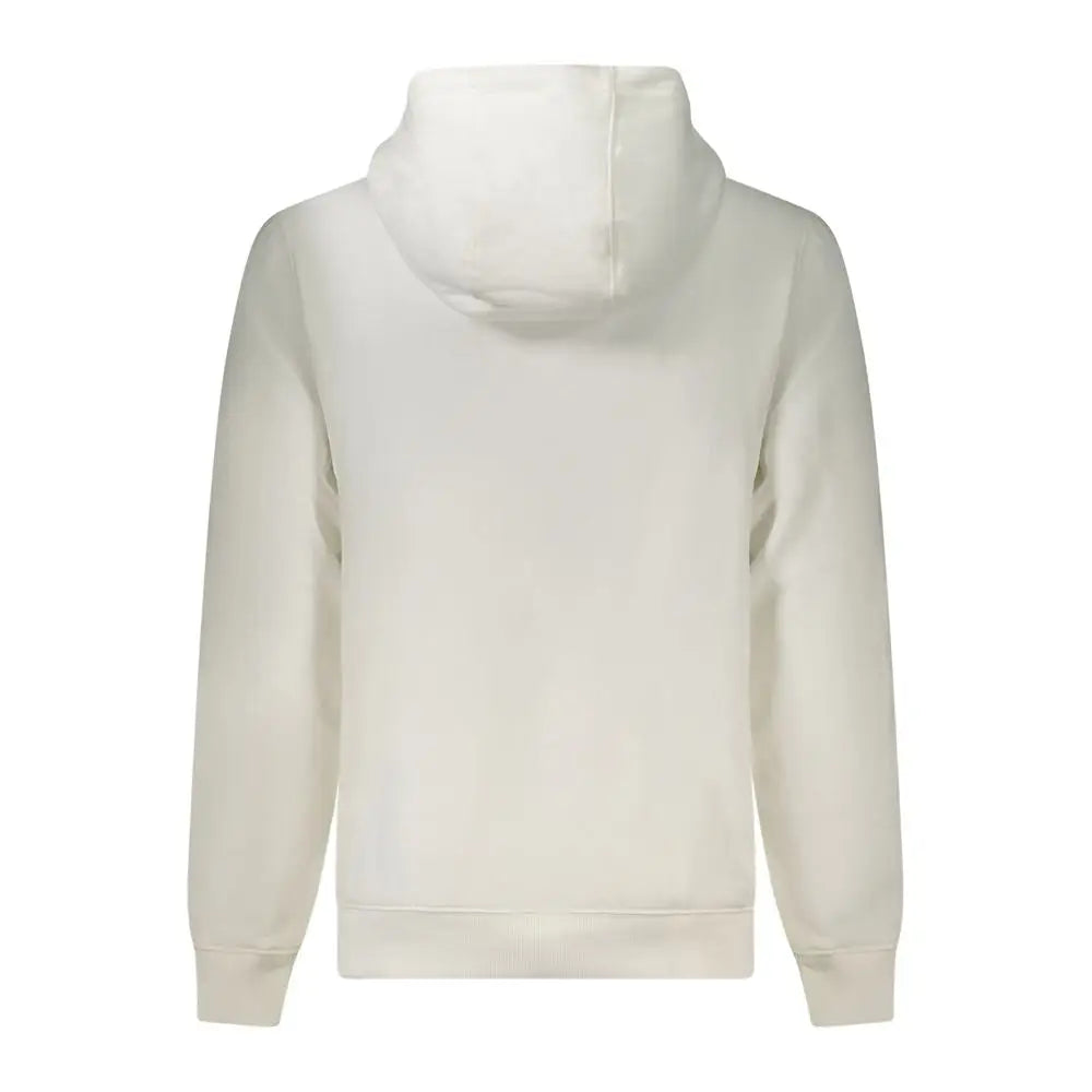 Sweat à capuche homme tommy hilfiger bianco coton crème avec tissu doux texturé et poignets côtelés