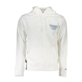 Sweatshirt homme tommy hilfiger bianco en coton blanc avec logo bleu brodé subtil et manches côtelées