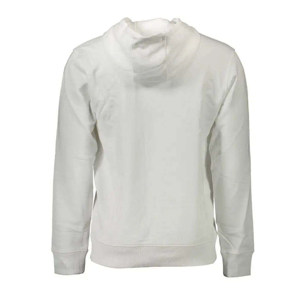 Sweatshirt homme tommy hilfiger bianco en coton blanc avec capuche et poignets et bas côtelés