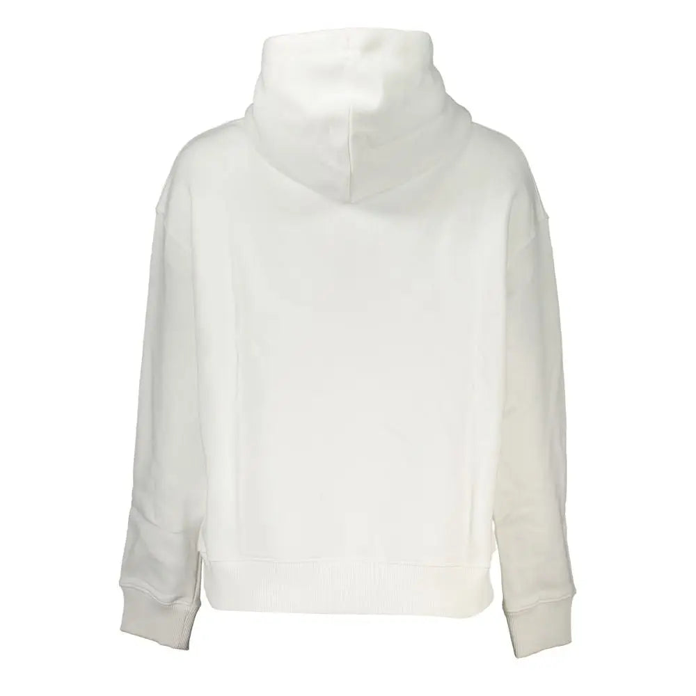 Sweatshirt femme tommy hilfiger bianco en coton blanc avec coupe décontractée et poignets côtelés
