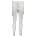 Jeans slim fit en coton blanc tommy hilfiger pour femme avec cinq poches classiques et coutures discrètes