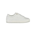 Baskets basses femme tommy hilfiger bianco en cuir blanc avec design minimaliste et œilletons dorés subtils
