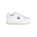 Sneaker blanche en cuir tommy hilfiger bianco pour femme avec logo classique tommy jeans sur le côté