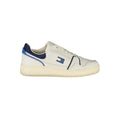 Baskets homme tommy hilfiger bianco en polyuréthane blanc avec accents bleu marine et bleu design bas classique