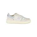 Baskets femme tommy hilfiger bianco en polyuréthane crème avec accents bleu clair et lavande perforées
