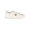 Sneaker femme tommy hilfiger bianco en cuir blanc avec logo classique sur le côté en polyuréthane