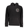 Sweat à capuche tommy hilfiger noir en coton pour homme avec logo circulaire blanc nyc sur la poitrine