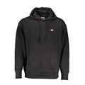 Tommy hilfiger sweat à capuche homme en coton noir avec petit logo brodé sur la poitrine et cordons assortis