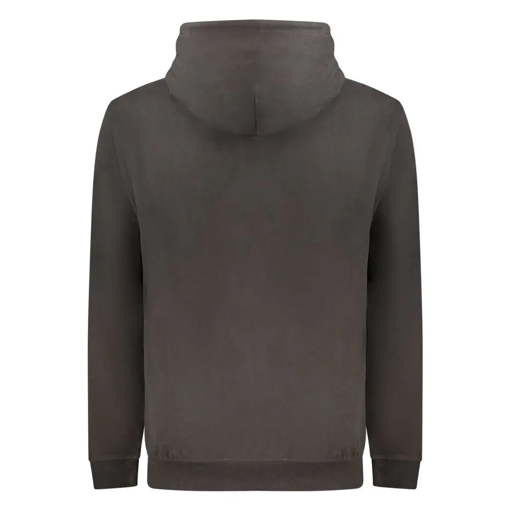 Sweatshirt homme tommy hilfiger noir en coton avec tissu doux lisse et poignets et ourlet côtelés