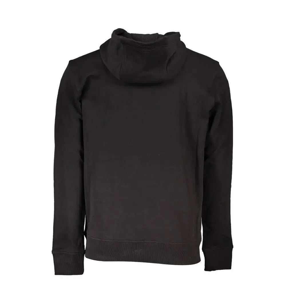 Sweatshirt noir homme tommy hilfiger en coton avec capuche et poignets côtelés