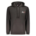 Sweatshirt tommy hilfiger homme en coton noir avec capuche jean gris foncé et logo brodé subtil sur la poitrine