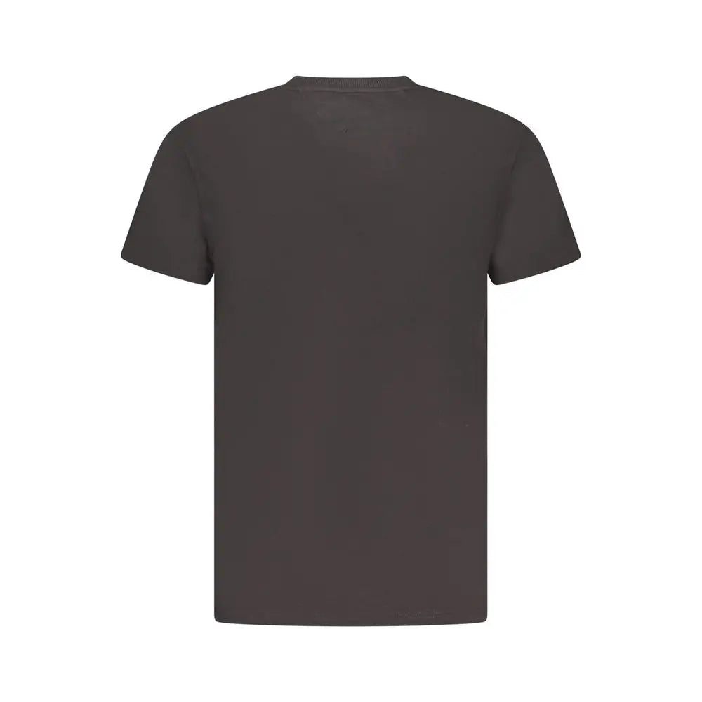 T-shirt homme tommy hilfiger noir en coton avec manches courtes et col rond simple
