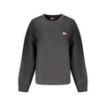 Sweatshirt femme tommy hilfiger noir en coton avec petit logo brodé sur la poitrine en gris foncé