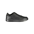 Baskets homme tommy hilfiger noires en cuir texturé au design minimaliste élégant