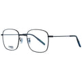 Lunettes rectangulaires tommy hilfiger noires en métal et plastique avec logo tommy jeans sur la lentille