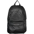 Sac à dos noir tommy hilfiger en polyester avec finition nylon brillante et logo discret sur la poche avant