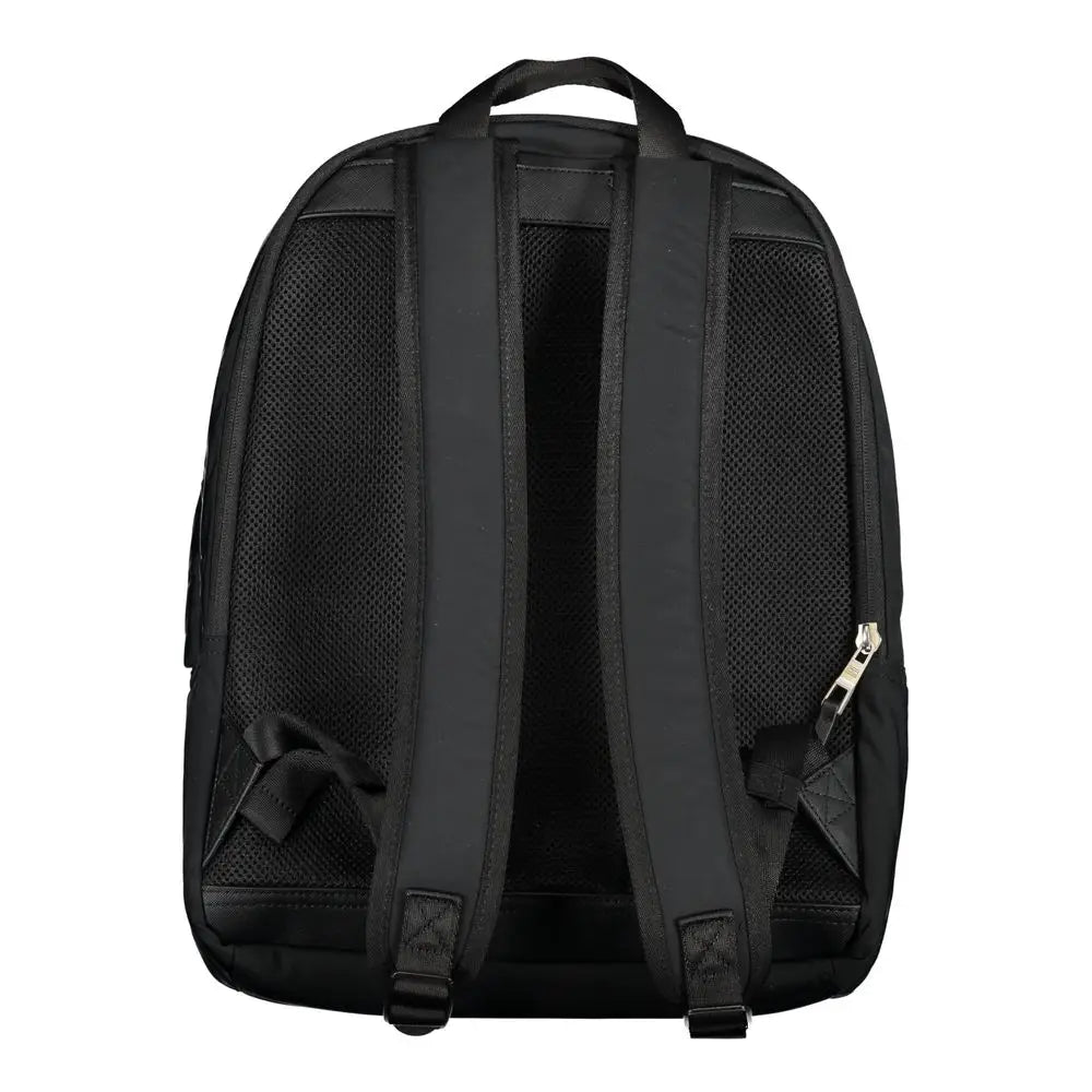 Sac à dos homme tommy hilfiger noir en polyester avec panneau dos en mesh et bretelles ajustables vue arrière