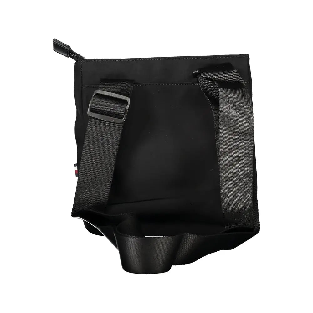 Sac bandoulière noir en nylon polyester tommy hilfiger pour homme avec sangle réglable et fermeture éclair