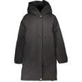Veste femme tommy hilfiger noire en polyester avec capuche et poches avant style doudoune
