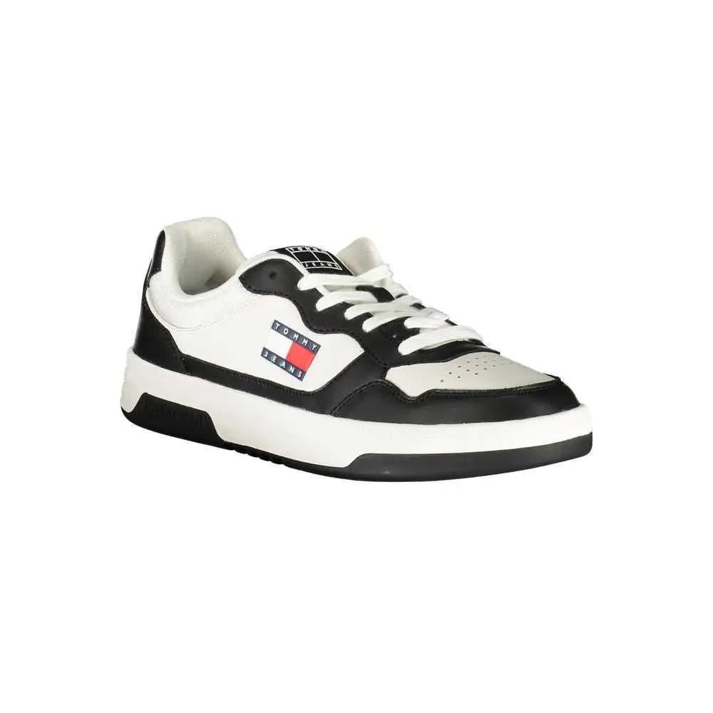 Basketball homme sneaker tommy hilfiger noir polyuréthane avec logo rouge blanc bleu sur le côté