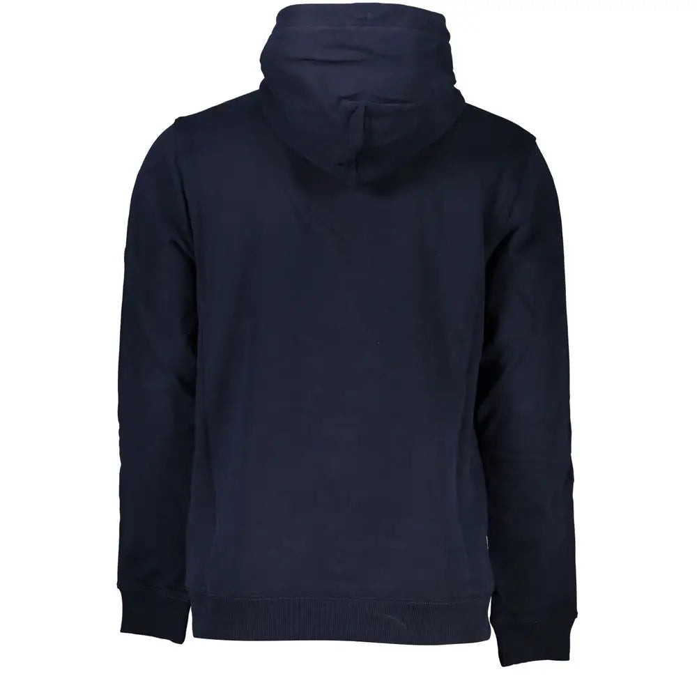 Sweatshirt homme tommy hilfiger en coton bleu marine avec capuche et bords côtelés aux poignets et à la taille