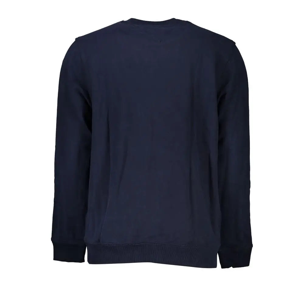 Sweatshirt tommy hilfiger bleu marine en coton pour homme avec manches longues et col rond
