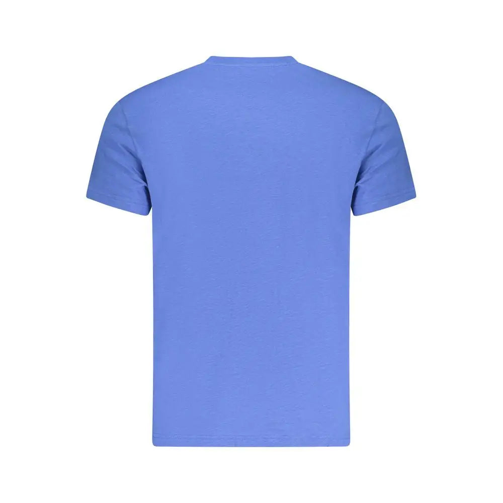 T-shirt homme tommy hilfiger bleu en coton avec manches courtes et col rond classique