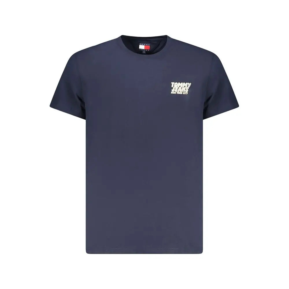 T-shirt homme tommy hilfiger en coton bleu marine avec logo blanc tommy jeans new york city sur la poitrine