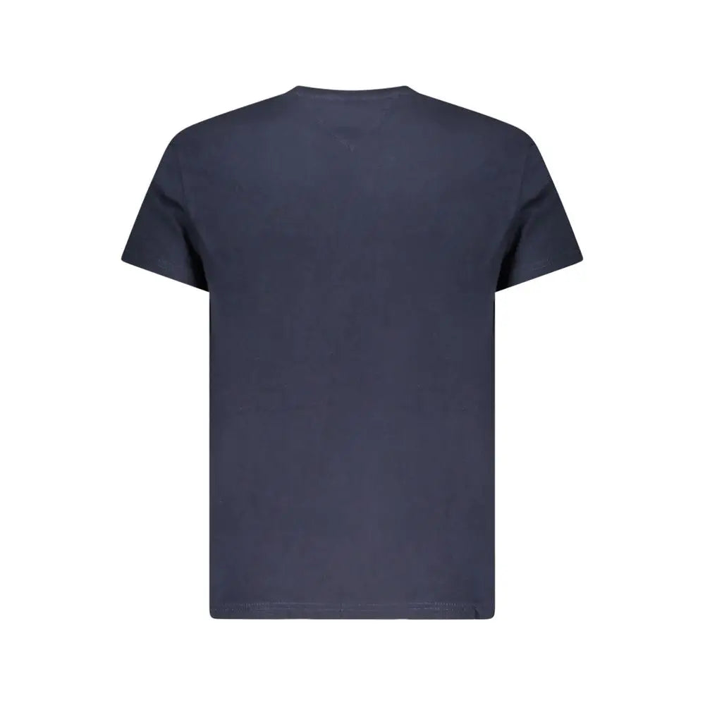 T-shirt homme tommy hilfiger bleu marine en coton avec manches courtes et col rond simple