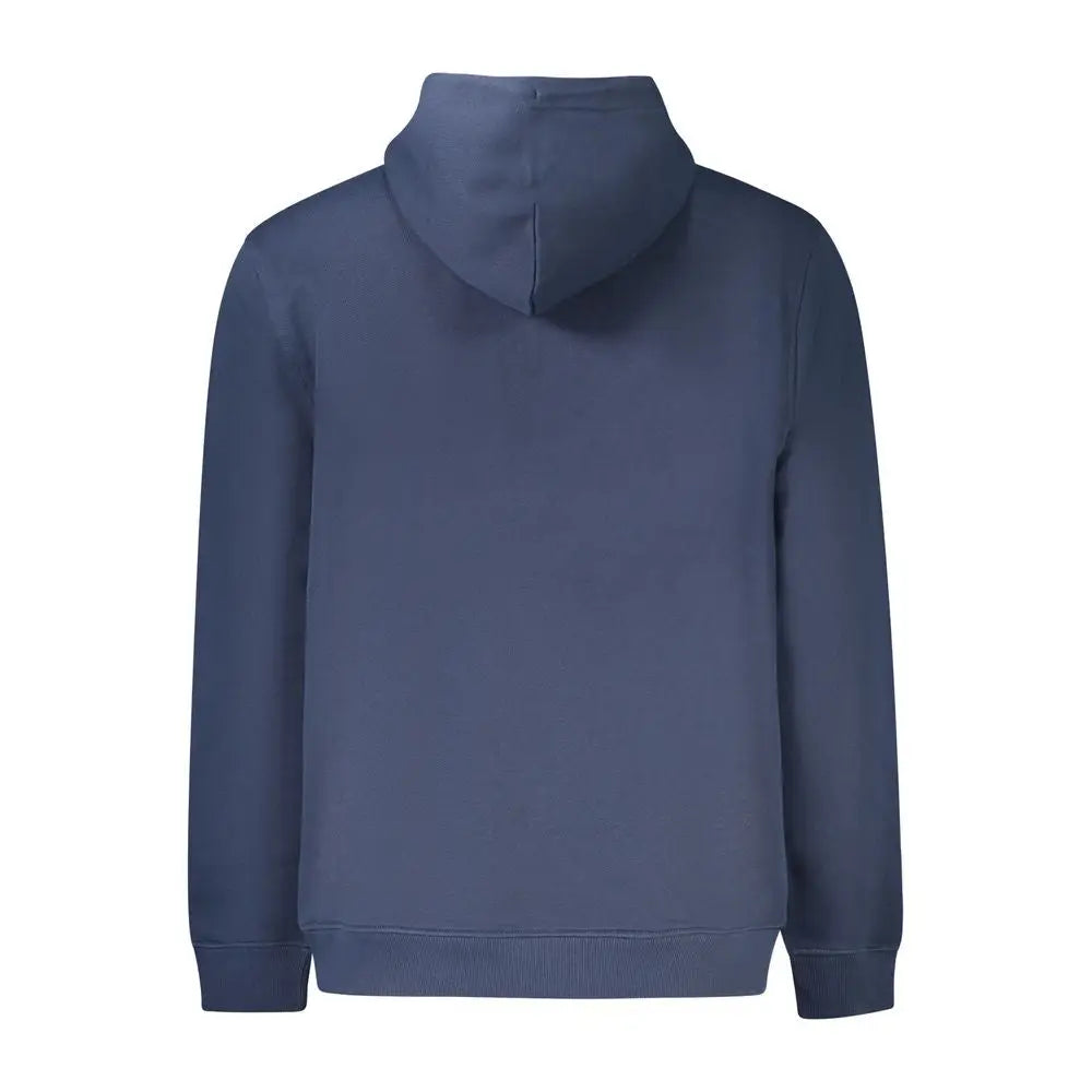 Sweat à capuche bleu marine tommy hilfiger pour homme en coton avec poignets et ourlet côtelés