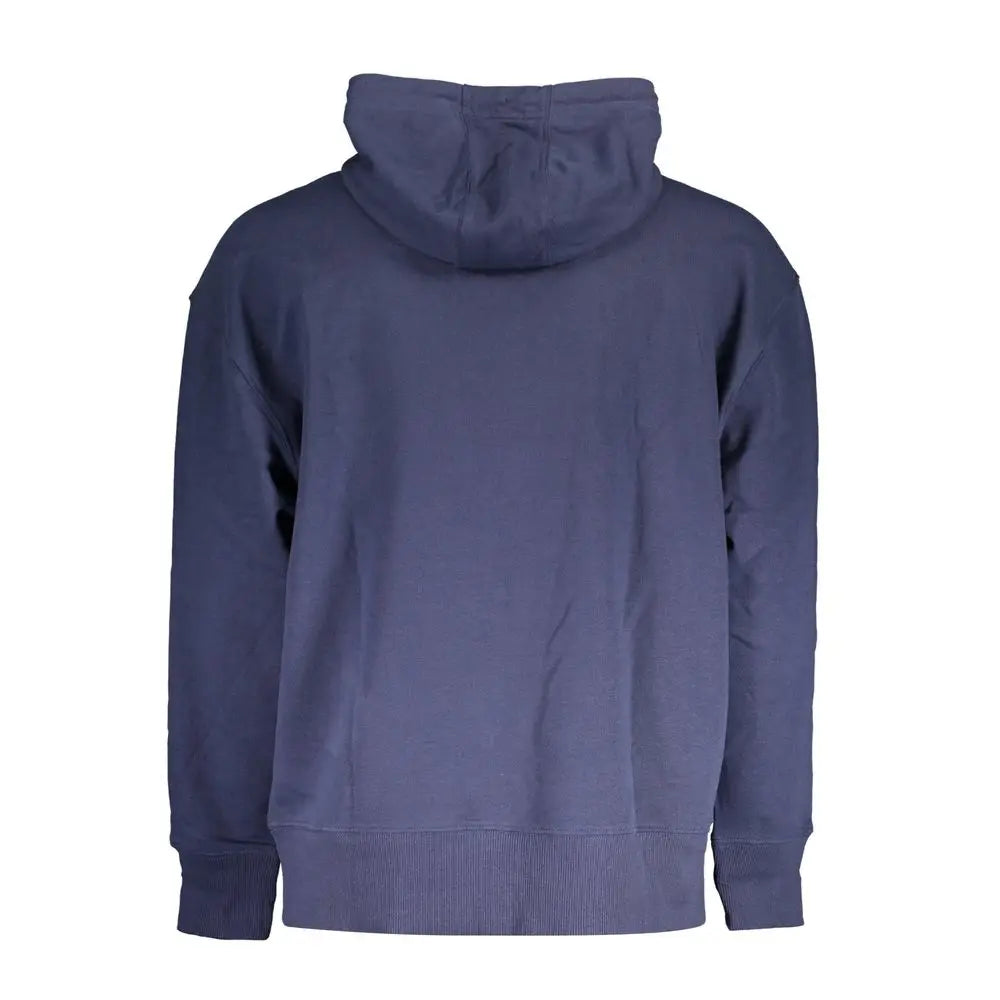 Sweat à capuche homme tommy hilfiger bleu marine en coton avec poignets et ourlet côtelés