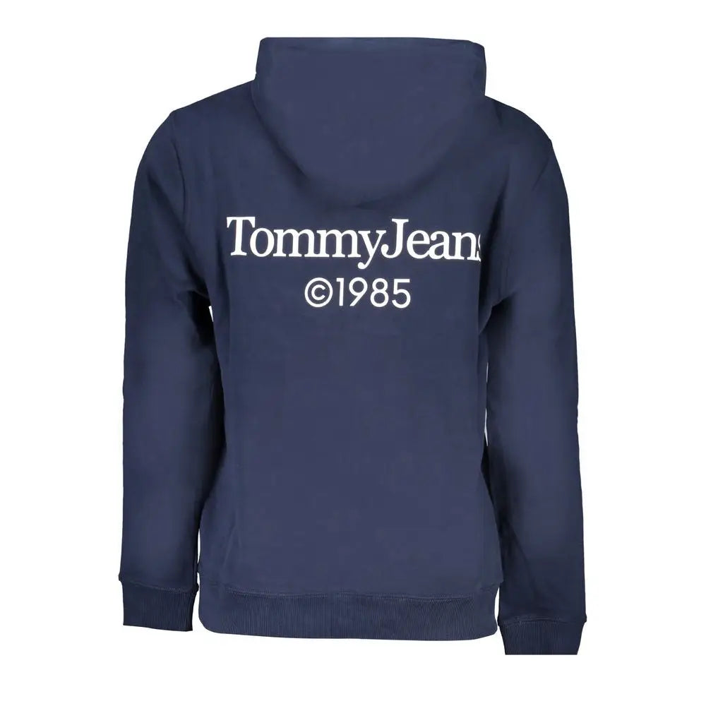 Sweatshirt tommy hilfiger en coton bleu marine pour homme avec logo blanc brodé et année copyright 1985 au dos